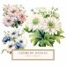 Stunning Watercolor Gerbera Bouquet Clipart for DIY Crafts, watercolor flowers, gerbera bouquet, floral clipart, DIY crafts, card making,1542834294