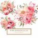 Watercolor Pink Ranunculus Flower Digital Clipart for DIY Crafts, watercolor flower, pink ranunculus, floral clipart, DIY crafts, digital download,1667796907