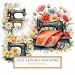 Vintage Sewing Machine Watercolor Clipart with Floral Accents, vintage sewing machine, watercolor floral, crafting clipart, digital art, DIY scrapbooking,1696097972