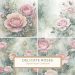 Romantic Watercolor Rose Background - Soft Green & Blush Floral Digital Paper, watercolor roses, floral digital paper, romantic backgrounds, wedding crafts, blush and green,1698253579