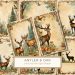 Rustic Forest Deer Digital Journaling Pages - Unique Printable for Crafts, rustic journaling pages, woodland clipart, vintage digital designs, deer themed printables, nature inspired crafts,1686695361