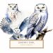 Majestic Snowy Owl Watercolor Digital Art - Perfect for DIY Projects, snowy owl, watercolor owl, bird clipart, nature art, animal illustration,1586936459