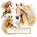 Elegant Watercolor Horse with Floral Motif Digital Art Print, watercolor horse, floral artwork, digital art print, horse illustration, craft supplies,1694468836