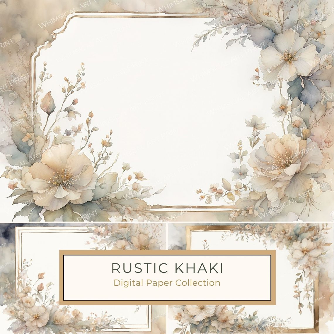 Elegant Watercolor Floral Frame with Soft Pastel Blooms and Gold Detailing, watercolor floral frame, pastel roses clipart, gold and pastel digital paper, wedding invitation design, romantic scrapbook supplies,1730485191