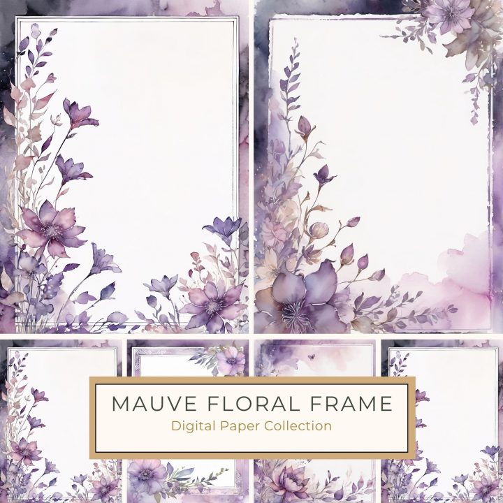 Elegant Purple Watercolor Floral Digital Paper for Crafting and Design, watercolor floral, purple stationery, elegant scrapbooking, wedding invitation, DIY crafts,1701013876