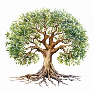 Watercolor Greenery Tree Illustration - Perfect for Nature-Themed DIY Projects, watercolor tree, greenery art, nature illustration, digital clipart, eco theme,1554047081