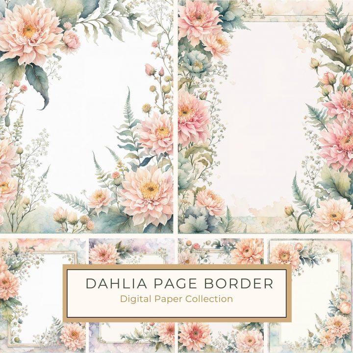 Watercolor Floral Frame with Soft Pastel Roses and Greenery, watercolor floral frame, pastel roses clipart, wedding invitation template, digital scrapbooking, watercolor stationery,1793714537