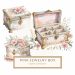 Elegant Watercolor Vintage Treasure Chest with Floral Accents - Digital Clipart, watercolor clipart, treasure chest, vintage floral art, pastel digital design, DIY craft supplies,1743985148