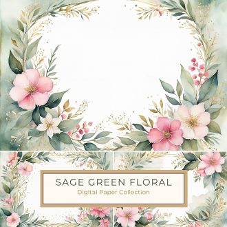 Elegant Watercolor Floral Frame with Gold Accents for Invitations and Crafts, watercolor floral frame, pink flowers clipart, gold accent digital paper, wedding invitation design, scrapbooking embellishments,1769337597