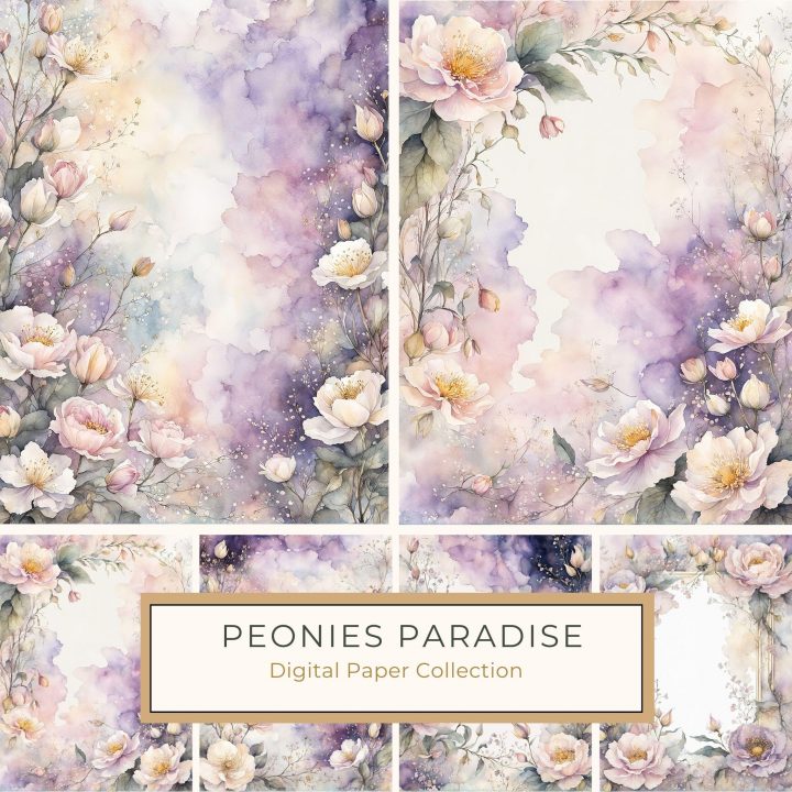 Elegant Watercolor Floral Stationery Background with Pastel Blooms, watercolor floral, pastel flowers, wedding stationery, DIY crafts, floral background,1779492824