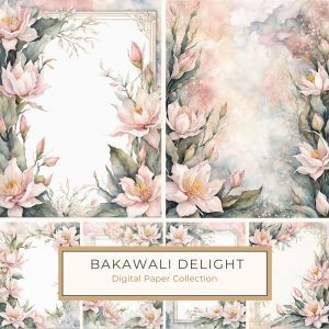 Elegant Watercolor Floral Frame with Soft Blush and Green Hues, watercolor flowers, floral frame, wedding digital paper, blush and green, card making,1779498250