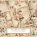 Vintage Floral and Butterfly Watercolor Digital Paper for Scrapbooking and Crafts