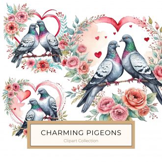 DIY Pigeon Heart Clipart